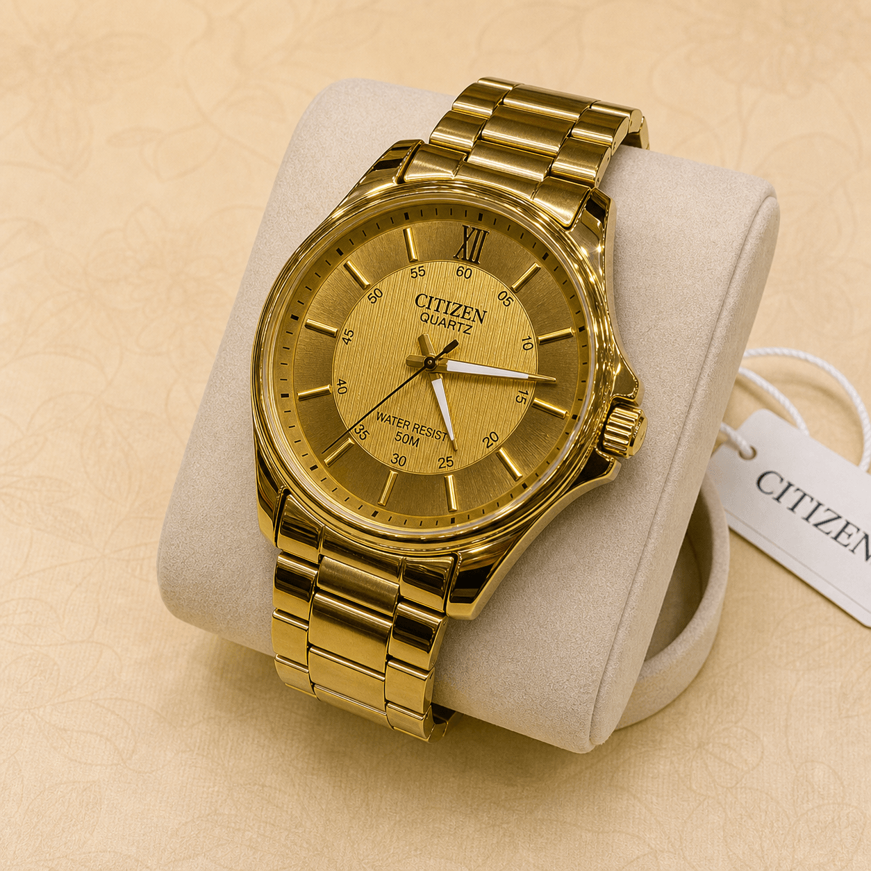 Citizen Quartz 50M — Full Gold